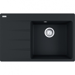 Zlewozmywak FRANKE Fragranit CNG 611-78 TL ociekacz z lewej strony czarny mat 114.0633.138