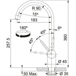 Bateria FRANKE Leda Neo stal szlachetna 115.0590.046