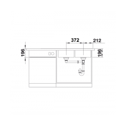 Zlewozmywak BLANCO DIVON II 8 S-IF Stal polerowana lewa, korek auto., InFino 521664