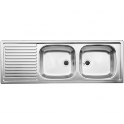 Zlewozmywak BLANCO TOP EZS 12x4-2 Stal matowa odwracalny, bez przelewu (1 1/2) 500374
