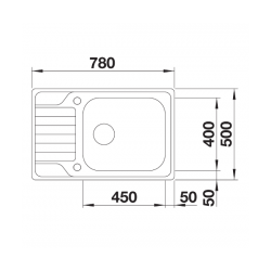 Zlewozmywak BLANCO DINAS XL 6 S Compact Stal szczotkowana, odwracalny, korek auto. 525120