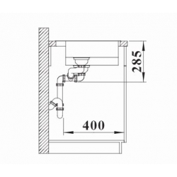 Zlewozmywak BLANCO SOLIS 340/180-IF/A Stal szczotkowana, prawa, korek auto., InFino, PushControl 526132