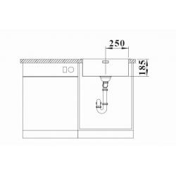 Zlewozmywak BLANCO SOLID 500-IF Stal szczotkowana InFino 526123