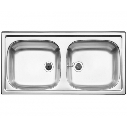 Zlewozmywak BLANCO TOP EZ 8x4 Stal matowa odwracalny, bez przelewu (1 1/2) 500372