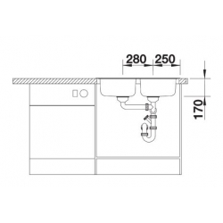 Zlewozmywak BLANCO TIPO 8 Compact Stal matowa odwracalny 513459