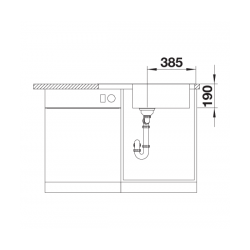 Zlewozmywak BLANCO DINAS XL 6 S Compact Stal szczotkowana, odwracalny, korek auto. 525120