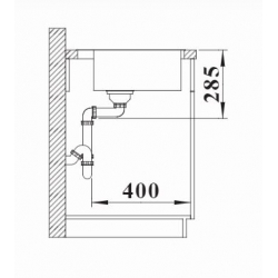 Zlewozmywak BLANCO SOLIS 500-IF/A Stal szczotkowana, korek auto., InFino, PushControl, 526124