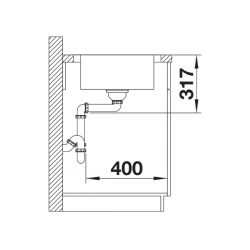 Zlewozmywak BLANCO DINAS XL 6 S Compact Stal szczotkowana, odwracalny, korek auto. 525120