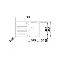 Zlewozmywak Blanco LANTOS 45S-IF Compact stal szczotkowana, z automatycznym korkiem 519059