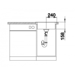 Zlewozmywak BLANCO DANA 45 Stal szczotkowana 525322