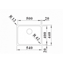 Zlewozmywak BLANCO SOLID 500-IF Stal szczotkowana InFino 526123