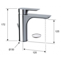Bateria umywalkowa stojąca INFINITY chrom Daniel Rubinetterie IR605CR