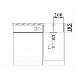 Zlewozmywak BLANCO SOLIS 400-IF/A Stal szczotkowana, korek auto., InFino, PushControl 526119