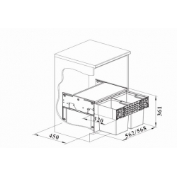 Sortownik odpadów BLANCO SELECT II Compact 60/2 czarny 526207