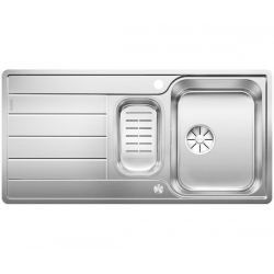 Zlewozmywak BLANCO CLASSIMO 6 S-IF Stal polerowana odwracalny, korek auto., PushControl, InFino, odsączarka stalowa 525329