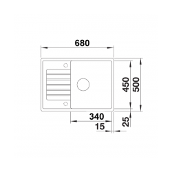 Zlewozmywak BLANCO ZIA 45 S Compact Silgranit PuraDur Kawowy odwracalny, korek auto. 524720