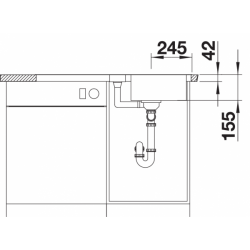 Zlewozmywak Blanco LANTOS 5 S-IF stal szczotkowana z korkiem automatycznym 517281