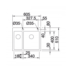 Zlewozmywak BLANCO CLARON 340/180-IF/A Stal polerowana prawa, korek auto., InFino, PushControl 521647