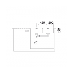 Zlewozmywak ANDANO 400/400-IF/A Stal polerowana, korek auto., InFino, PushControl 525249