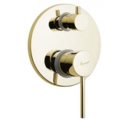 Bateria podtynkowa 3-drożna PIPER złota Emmevi Rubinetterie 45029OR