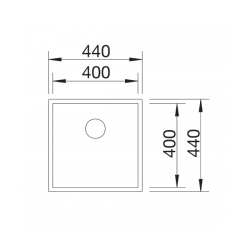 Zlewozmywak BLANCO ZEROX 400-U Stal Durinox, InFino 521558