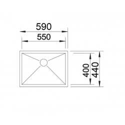 Zlewozmywak BLANCO ZEROX 550-IF Stal polerowana, InFino 521590