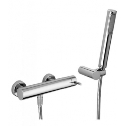 Bateria natryskowa ścienna (kompletna) STICK stal szczotkowana Paffoni Rubinetterie SK168DST