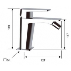 Bateria bidetowa stojąca (bez korka) DREAM chrom Daniel Rubinetterie DR604BCR