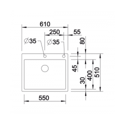 Zlewozmywak BLANCO CLARON 550-IF/A Stal polerowana, korek auto., InFino, PushControl 521639