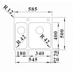 Zlewozmywak BLANCO SOLIS 340/180-IF/A Stal szczotkowana, prawa, korek auto., InFino, PushControl 526132