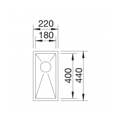 Zlewozmywak BLANCO ZEROX 180-IF Stal polerowana, InFino 521566