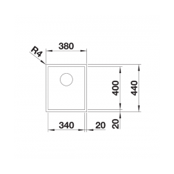 Zlewozmywak BLANCO ZEROX 340-IF Stal Durinox, InFino 523096