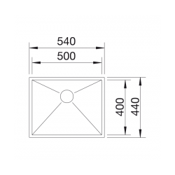 Zlewozmywak BLANCO ZEROX 500-U Stal polerowana, InFino 521589
