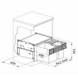 Sortownik odpadów BLANCO SELECT II XL 60/3 526205