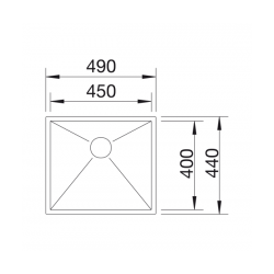 Zlewozmywak BLANCO ZEROX 450-IF Stal polerowana, InFino 521586