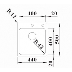 Zlewozmywak BLANCO SOLIS 400-IF/A Stal szczotkowana, korek auto., InFino, PushControl 526119