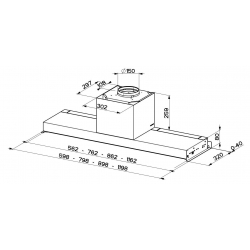 Okap do zabudowy FABER IN-NOVA TOUCH X/BK 90 F-305.0611.153