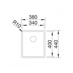 Zlewozmywak BLANCO CLARON 340-U Stal polerowana, InFino 521571