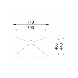 Zlewozmywak BLANCO ZEROX 700-U Stal polerowana, InFino 521593