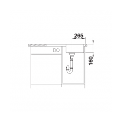Zlewozmywak Blanco LANTOS 45S-IF Compact stal szczotkowana, z automatycznym korkiem 519059