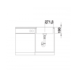 Zlewozmywak BLANCO SUBLINE 500-IF SteelFrame Silgranit PuraDur Biały, InFino 524110