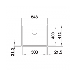 Zlewozmywak BLANCO SUBLINE 500-IF SteelFrame Silgranit PuraDur Biały, InFino 524110
