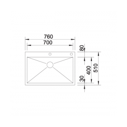 Zlewozmywak BLANCO ZEROX 700-IF/A Stal polerowana, korek auto., InFino, PushControl 521631