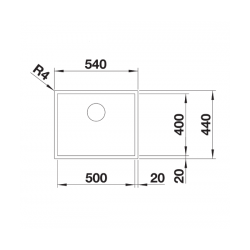 Zlewozmywak BLANCO ZEROX 500-IF Stal Durinox, InFino 523098