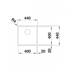 Zlewozmywak BLANCO ZEROX 400-IF Stal Durinox, InFino 523097