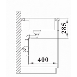 Zlewozmywak BLANCO SOLIS 400-IF/A Stal szczotkowana, korek auto., InFino, PushControl 526119