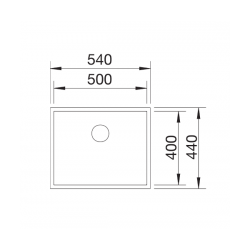 Zlewozmywak BLANCO ZEROX 500-U Stal Durinox, InFino 521559