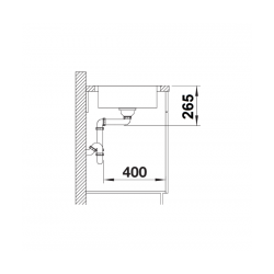 Zlewozmywak Blanco LANTOS 45S-IF Compact stal szczotkowana, z automatycznym korkiem 519059