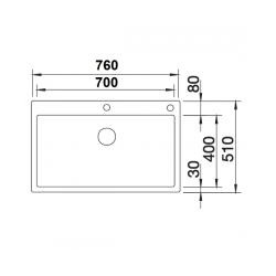 Zlewozmywak BLANCO CLARON 700-IF/A Stal polerowana, korek auto., InFino, PushControl 521634