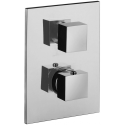 Bateria 3-drożna podtynkowa termostatyczna LEVEL chrom Paffoni Rubinetterie LEQ519CR